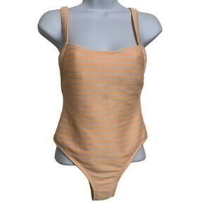 Xhilaration 1-Piece Stripped Swimsuit Womens Size S